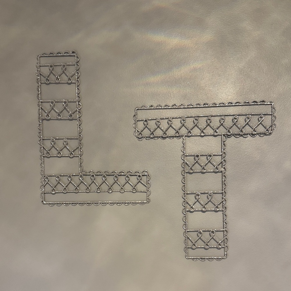 Pottery barn kids wall decor letter L letter T